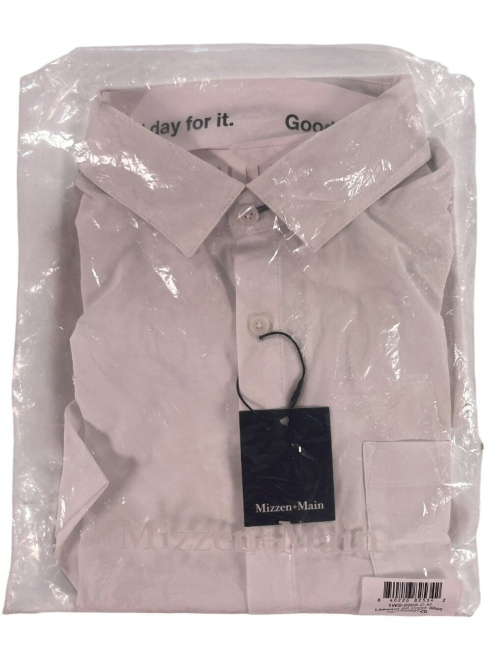 Mizzen + Main Leeward Short Sleeve White Dress Shirt Classic Fit Men's Sz M NEW - Picture 8 of 9